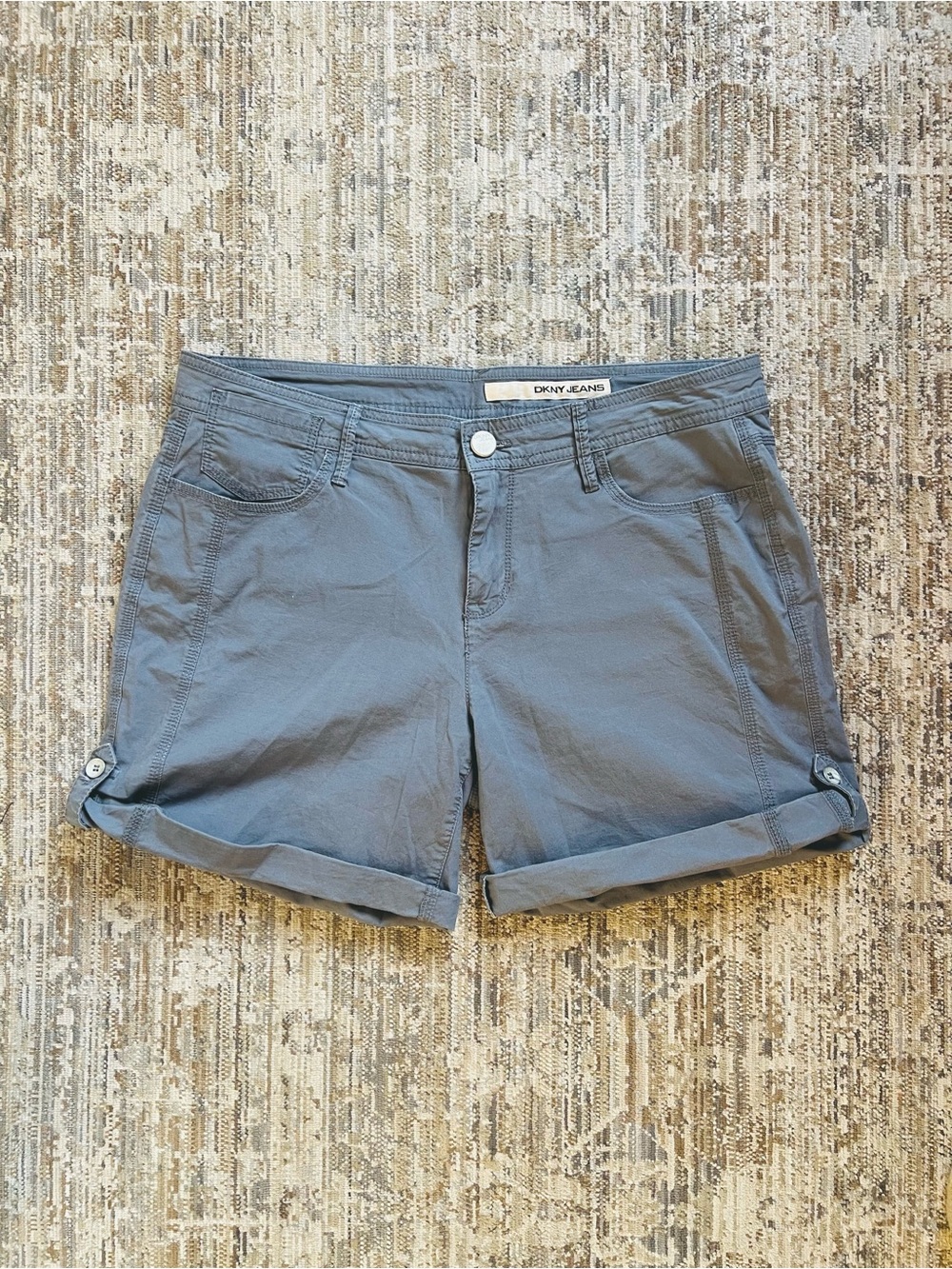 DKNY Slate Grey Rolled-Hem Women's Shorts